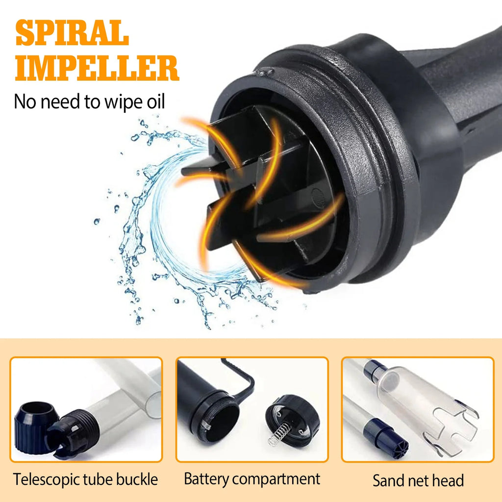 Battery Operated Aquarium Vacuum Gravel Cleaner Portable Fish Tank Cleaner Siphon Pump - image 8