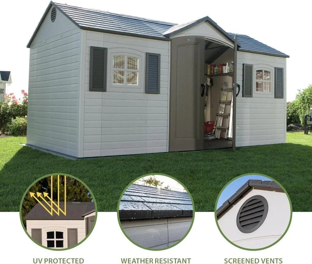 Lifetime 6446 Outdoor Storage Shed, 8 x 15 Foot, Desert Sand - image 5