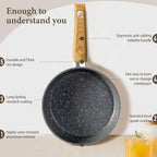 Kitchen Academy Induction Cookware Sets - 12 Piece Green Cooking Pan Set, Granite Nonstick Pots and Pans Set - image 13