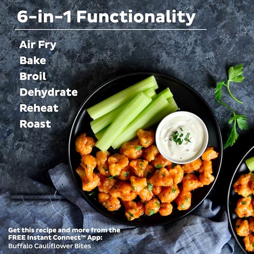 Instant Pot Vortex Plus 6QT XL Air Fryer, 6 in 1, Broils, Dehydrates, Crisps, Roasts, Reheats, Bakes for Quick Easy Meals, 100 In App Recipes, Dishwasher Safe, from the Makers of Instant Pot, Black : Home & Kitchen - image 4