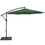 JUSTLET 10ft Heavy Duty Patio Hanging Offset Cantilever Patio Umbrella W/ 4-Piece Base Included Included, Beige - image 67