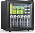 Mini Fridge 130 Can Beverage Refrigerator Cooler, 3.2 Cu.Ft Drink Fridge for Soda Wine Beer, Adjustable Temperature Control for Home Office, Black - image 2