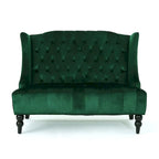 Christopher Knight Home Leora Contemporary Glam Tufted Velvet Wingback Loveseat - image 26