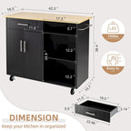 Futzca Kitchen Island Cart with Storage Cabinet and Drawers - Not Applicable - image 12