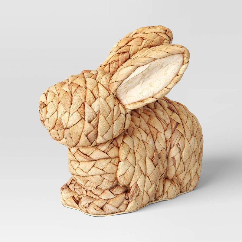 Small Decorative Woven Bunny Tan - Threshold - image 1