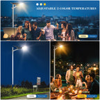 Tri-Color Solar Street Lights Outdoor - 5800W Solar Parking Lot Lights Commercial with 3 Color Temperatures, Solar Street Light Dusk to Dawn Street Lights Solar Powered for Outside Yard Garden - image 9