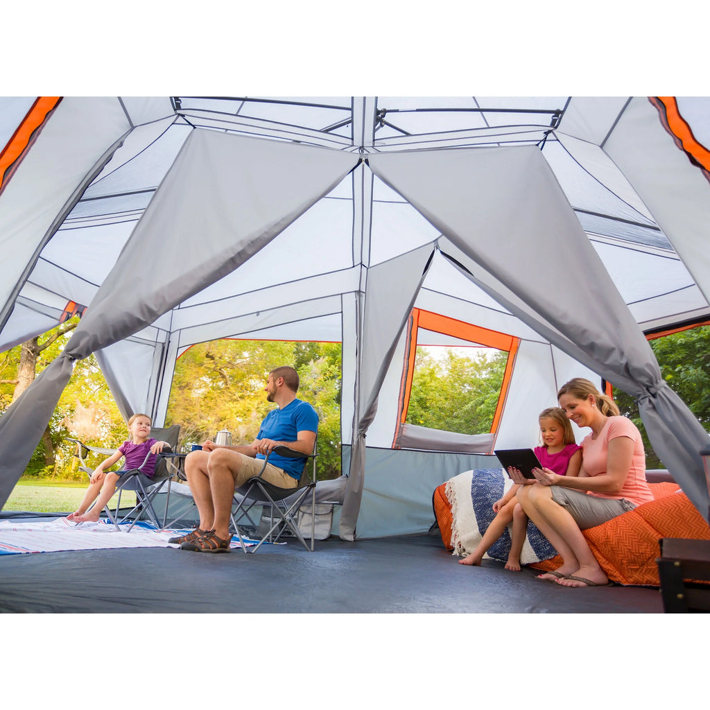 Ozark Trail 20' x 18' 12 - Person 3 - Room Instant Cabin Tent with Screen Room, 56.5 lb - image 10