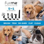 Professional Plus Pet Grooming Vacuum Kit, 5 Pet Grooming Tools, 2L Canister, Works for All Dogs, Cats, and Pet Fur - image 2