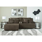 Signature Design by Ashley Top Tier 3-Piece Reclining Sectional Sofa with Chaise - Dimensions: 105W x 74D x 41H - image 7