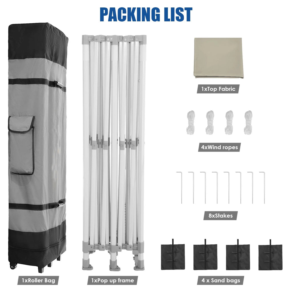HOTEEL 10x15 Heavy Duty Canopy Tent ,Pop up Canopy for Parties Wedding,Commercial Easy up Gazebo with Roller Bag,UV 50+ &,White - image 32