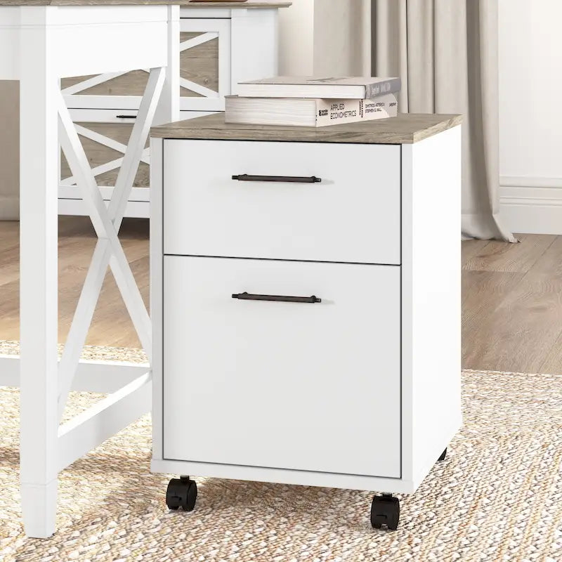 Bush Furniture Key West Mobile File Cabinet with 2 Drawers - image 12