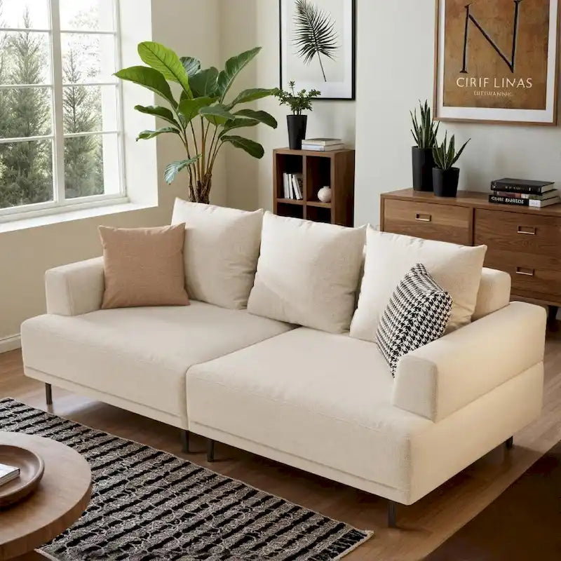 Contemporary Deep Seat Sofa with Cushions, Elevated Legs, Cozy Living Room Seating, Ideal for Apartments - image 20