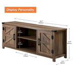 Rustic Farmhouse Barndoor TV Stand - Entertainment Center for TVs up to 70 Inches - image 46