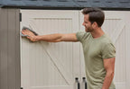 Rubbermaid Resin Outdoor Storage Shed With Floor Weather Resistant Gray Organization for Home - image 16