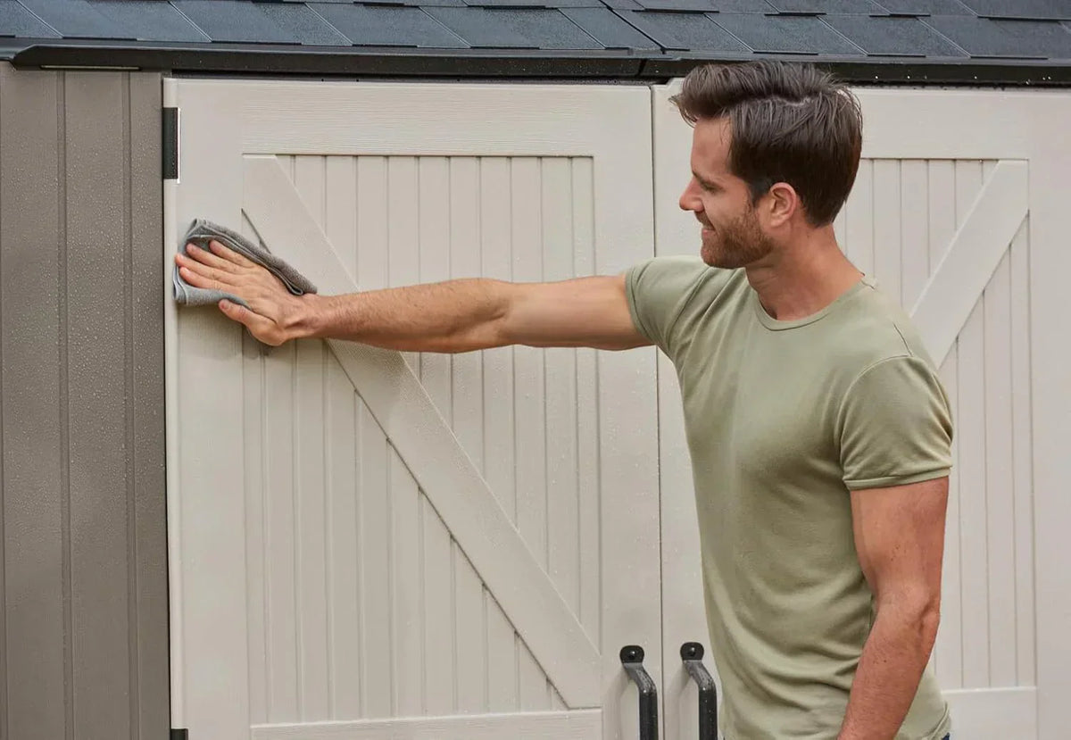 Rubbermaid Resin Outdoor Storage Shed With Floor Weather Resistant Gray Organization for Home - image 16