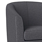 Modern Tub Accent Chair with Upholstered Seat and Wooden Legs - image 29