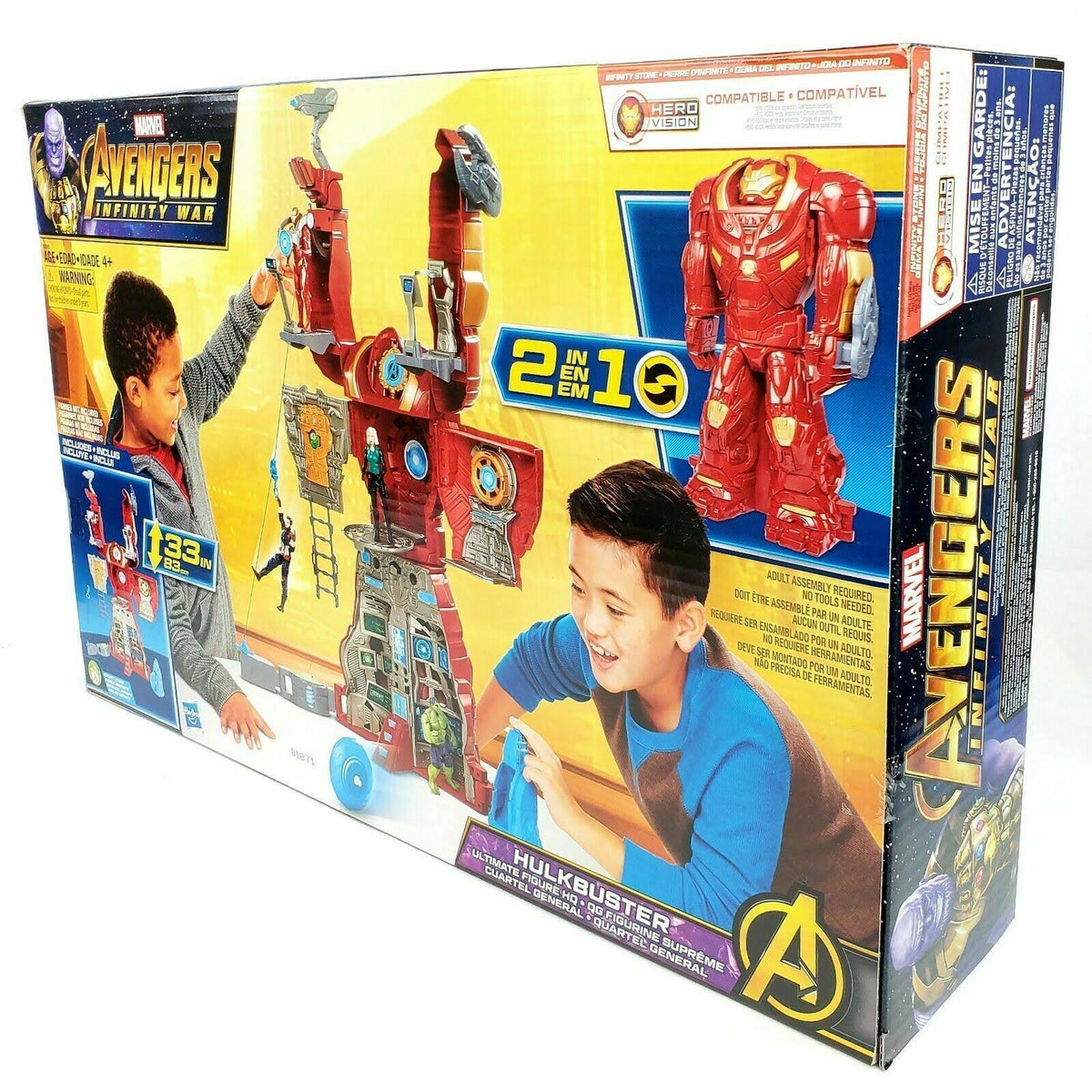 Hasbro Marvel Avengers Infinity War Hulkbuster HQ Playset with Tower, Launcher & Zipline - image 4