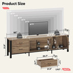 Contemporary 80-Inch TV Stand for 75/80/85 Inch TVs with 2 Drawers - image 34
