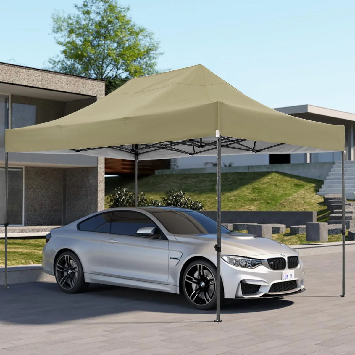 COBIZI 10x20 Heavy Duty Pop up Canopy Tent with 6 sidewalls Easy Up Commercial Outdoor Canopy Wedding Party Tents for Parties All Season Wind & Waterproof Gazebo with Roller Bag,Black(Frame Thickened) - image 159