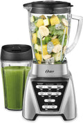 Oster Blender / Pro 1200 with Glass Jar, 24-Ounce Smoothie Cup, Brushed Nickel - image 1