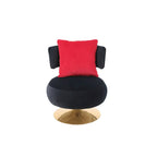 Round Barrel Chair with Fabric and Swivel Design - image 34