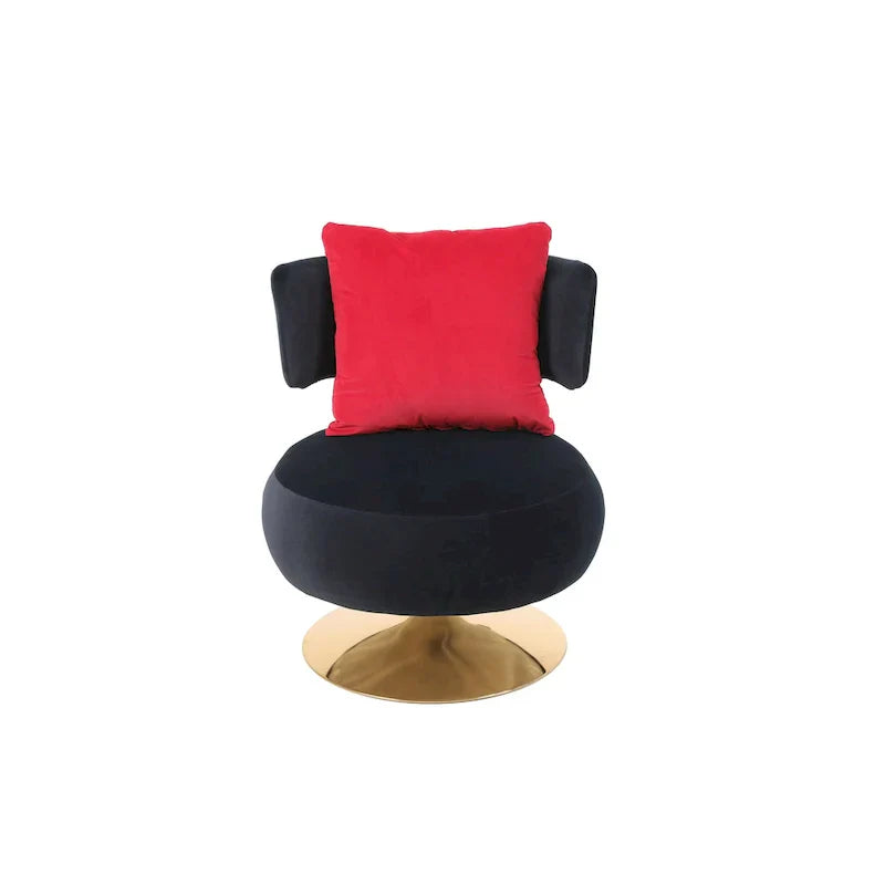 Round Barrel Chair with Fabric and Swivel Design - image 34