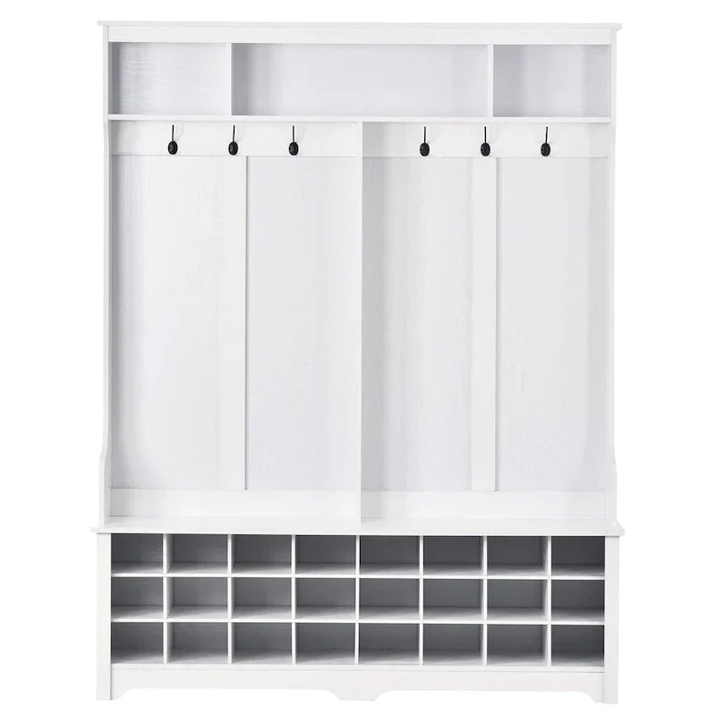 Merax Versatile Hall Tree with Hooks, Shelves, and 24 Shoe Storage Cubbies - image 3