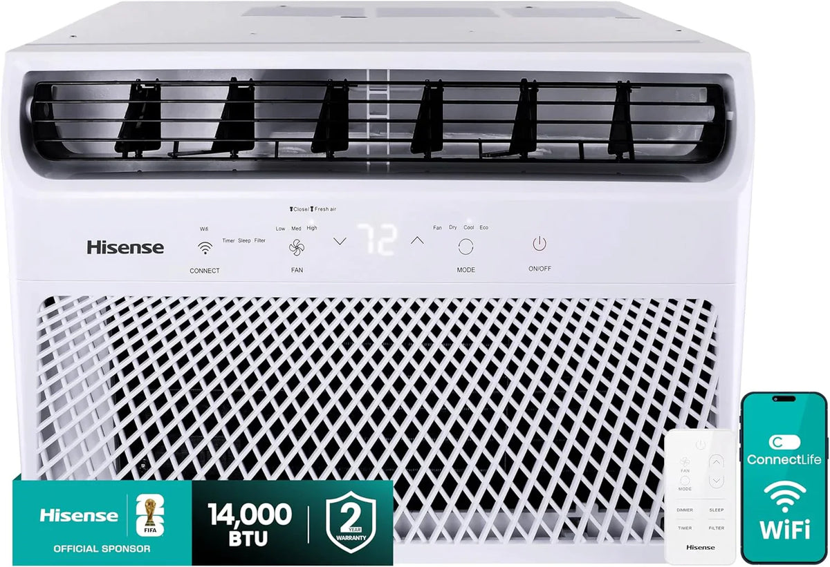 Hisense 14,000 BTU Smart Window Air Conditioner, 3 modes (Cooling, Fan, Dehumidifier) - image 3