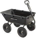 Heavy Duty Poly Utility Dump Wagon Garden Cart w/Pneumatic Tires, 6 Cu Ft - 1200 lb Capacity Outdoor Wheelbarrow for Yard, Landscaping & Gardening, Lawn Tractor or ATV Towable-Gorilla Carts - image 14