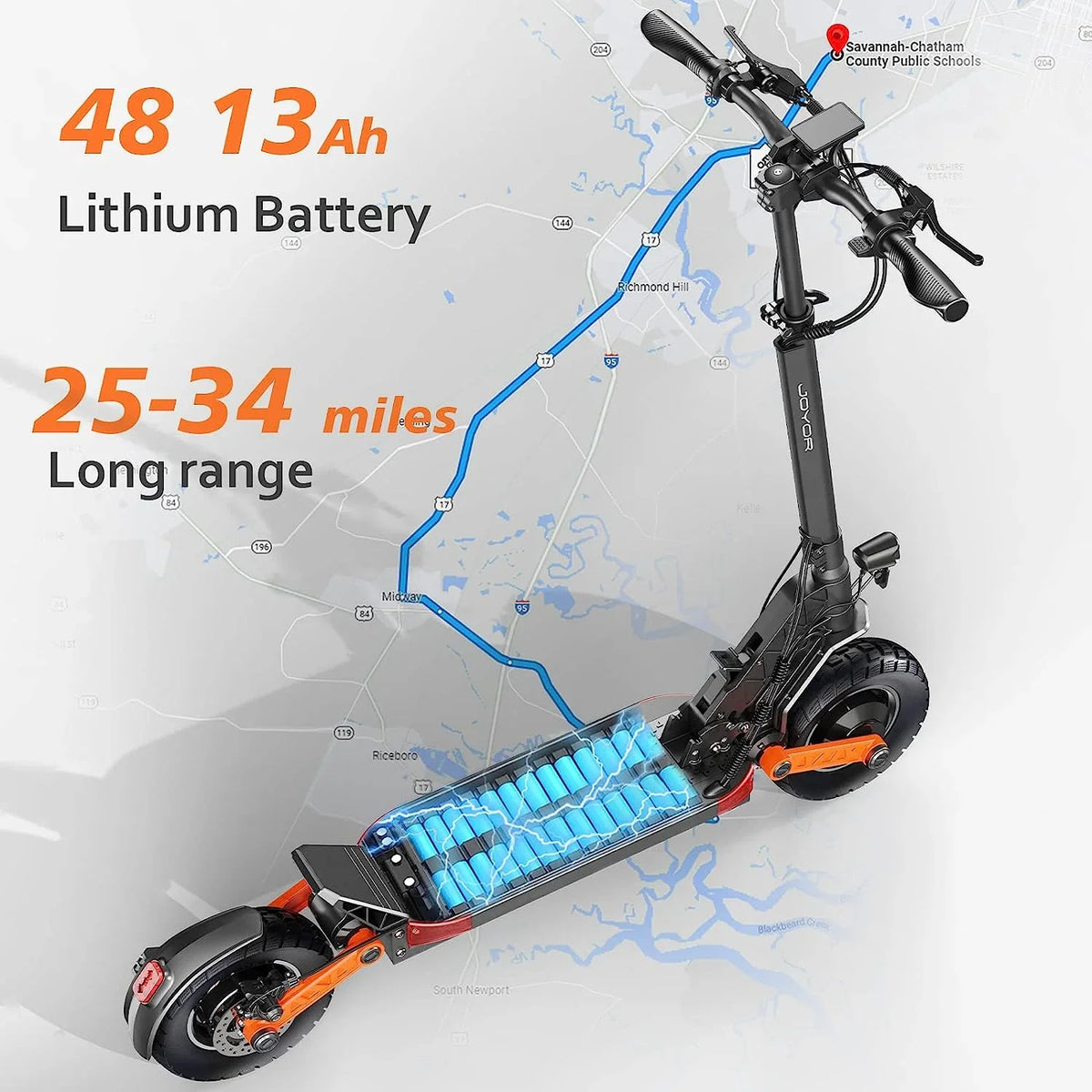 Up to 37 MPH Tire Hydraulic Brake Adult Electric Scooter - image 5