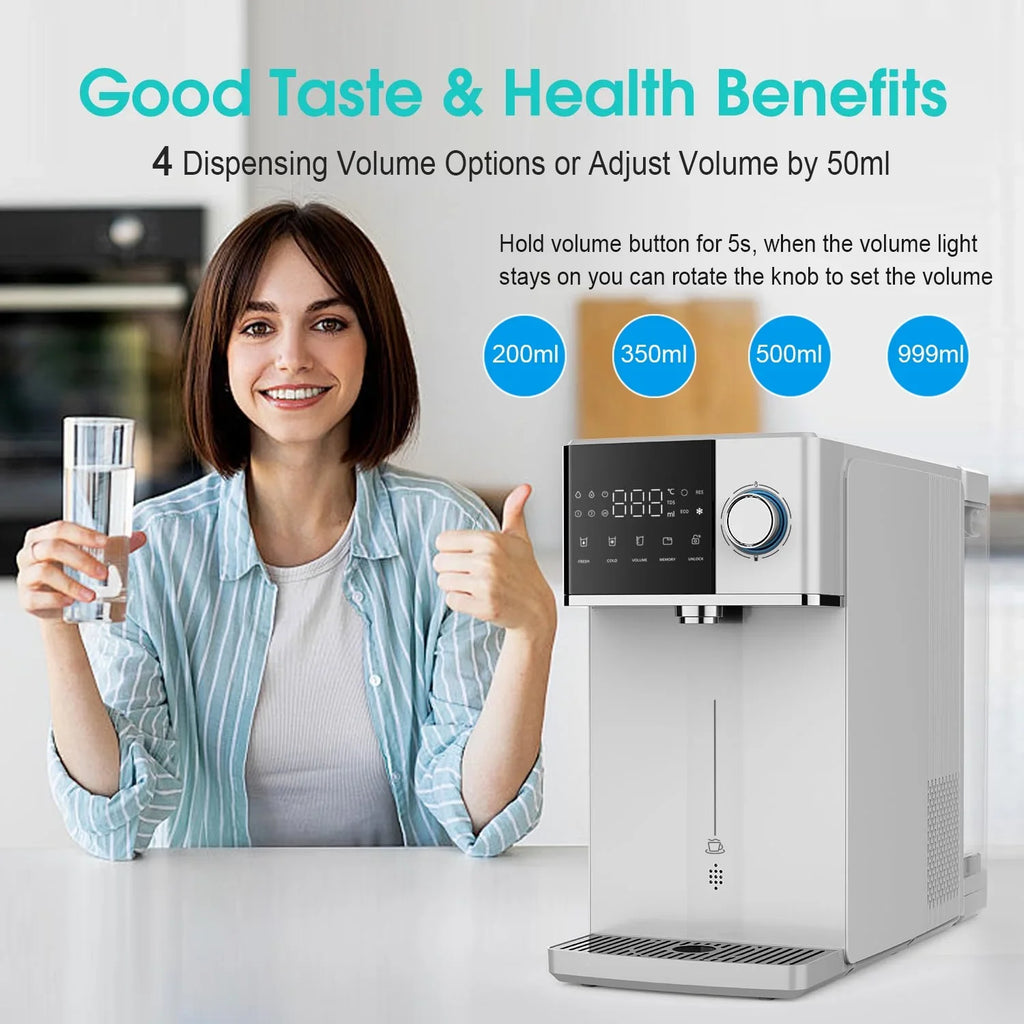 IKT Countertop Hot and Cold Reverse Osmosis Water Dispenser Cooler, Fast Heating, Adjustable Temperature, Dispensing Volume Options - image 5