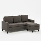Dark Grey L Shaped Sectional Sofa Small Space - image 1