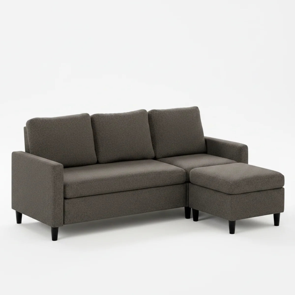 Dark Grey L Shaped Sectional Sofa Small Space - image 1