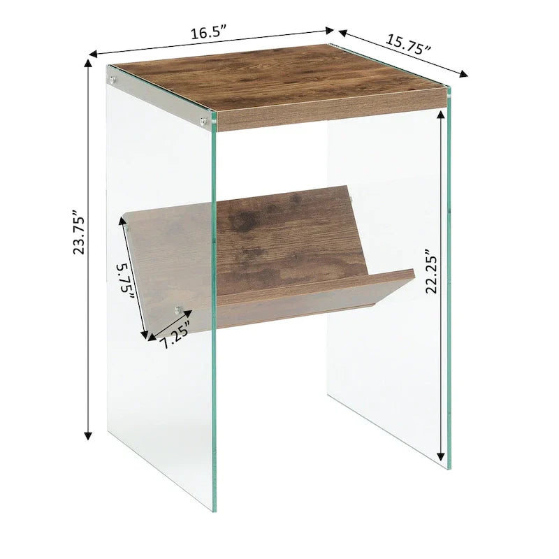 SoHo Glass End Table with Shelf by Convenience Concepts - image 11