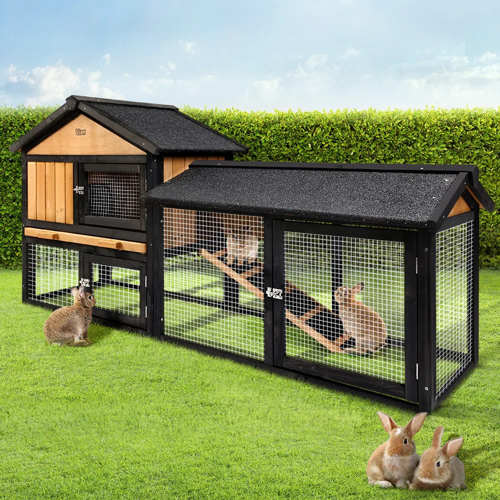 Extra Large Wooden Outdoor Chicken Coop Rabbit Hutch with Run - i.Pet - image 1