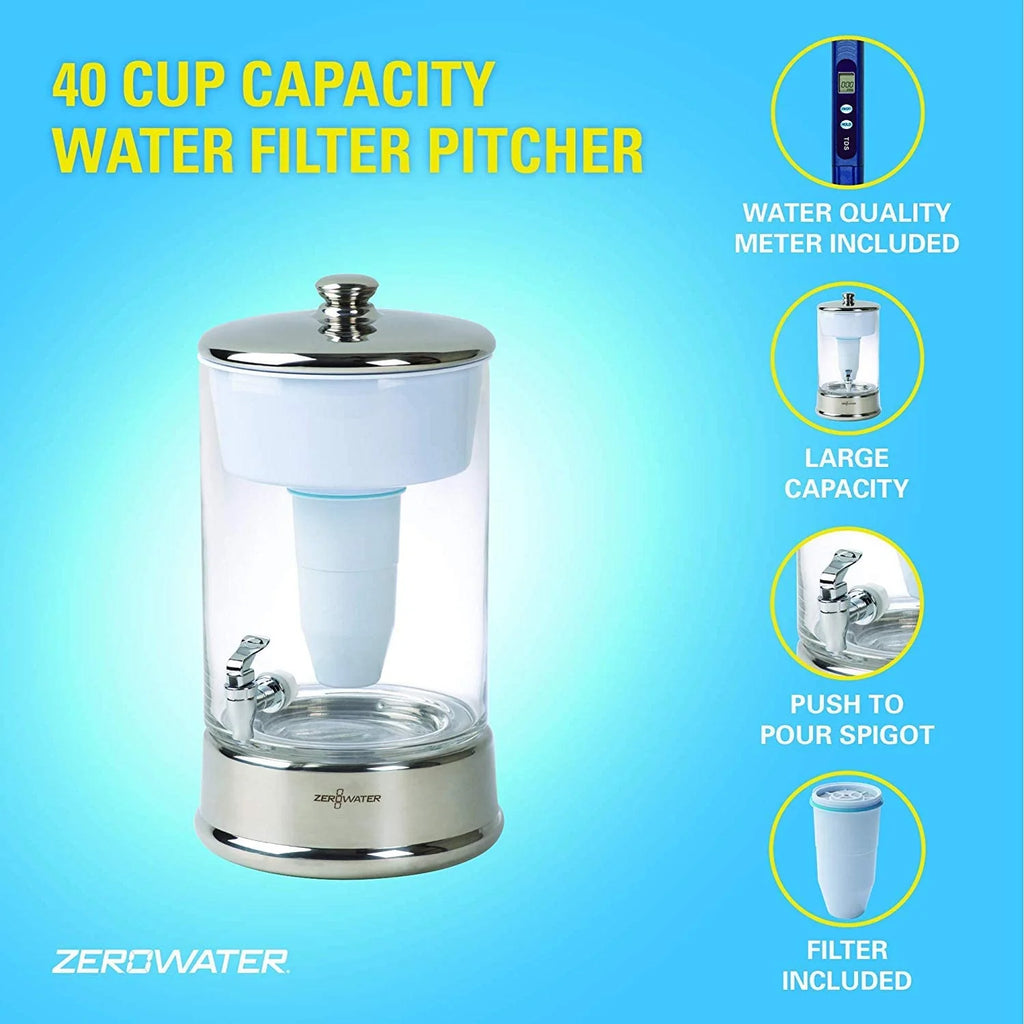 40 Cup Ready-Pour Glass Dispenser BPA-Free with Free Water Quality Meter NSF Certified - image 7