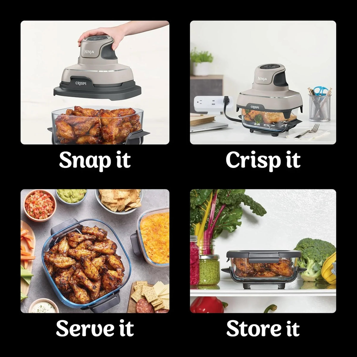 Ninja Crispi 4-in-1 Portable Glass Air Fryer Cooking System - image 103