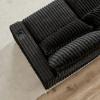 126W Large L-Shaped Corduroy Sofa with USB Charging Port - image 9