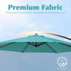 JUSTLET 10ft Heavy Duty Patio Hanging Offset Cantilever Patio Umbrella W/ 4-Piece Base Included Included, Beige - image 52