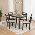 Set of 4 Slat Back Wooden Dining Chairs - image 1