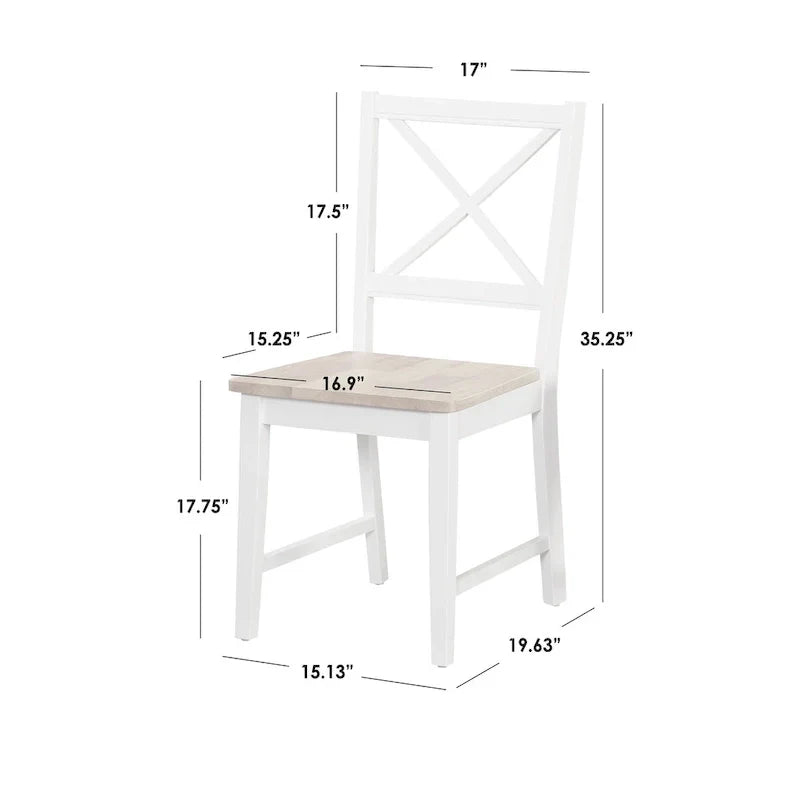 Set of 2 Solid Wood Crossback Dining Chairs by Simple Living - image 15