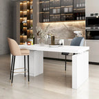 Modern White Adjustable Workstation - 70.9W Dining Table & Office Desk - image 1