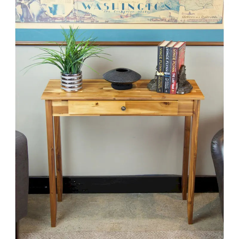 Porch & Den Holly Hill Solid Acacia Console Table with 1 Drawer - image 15