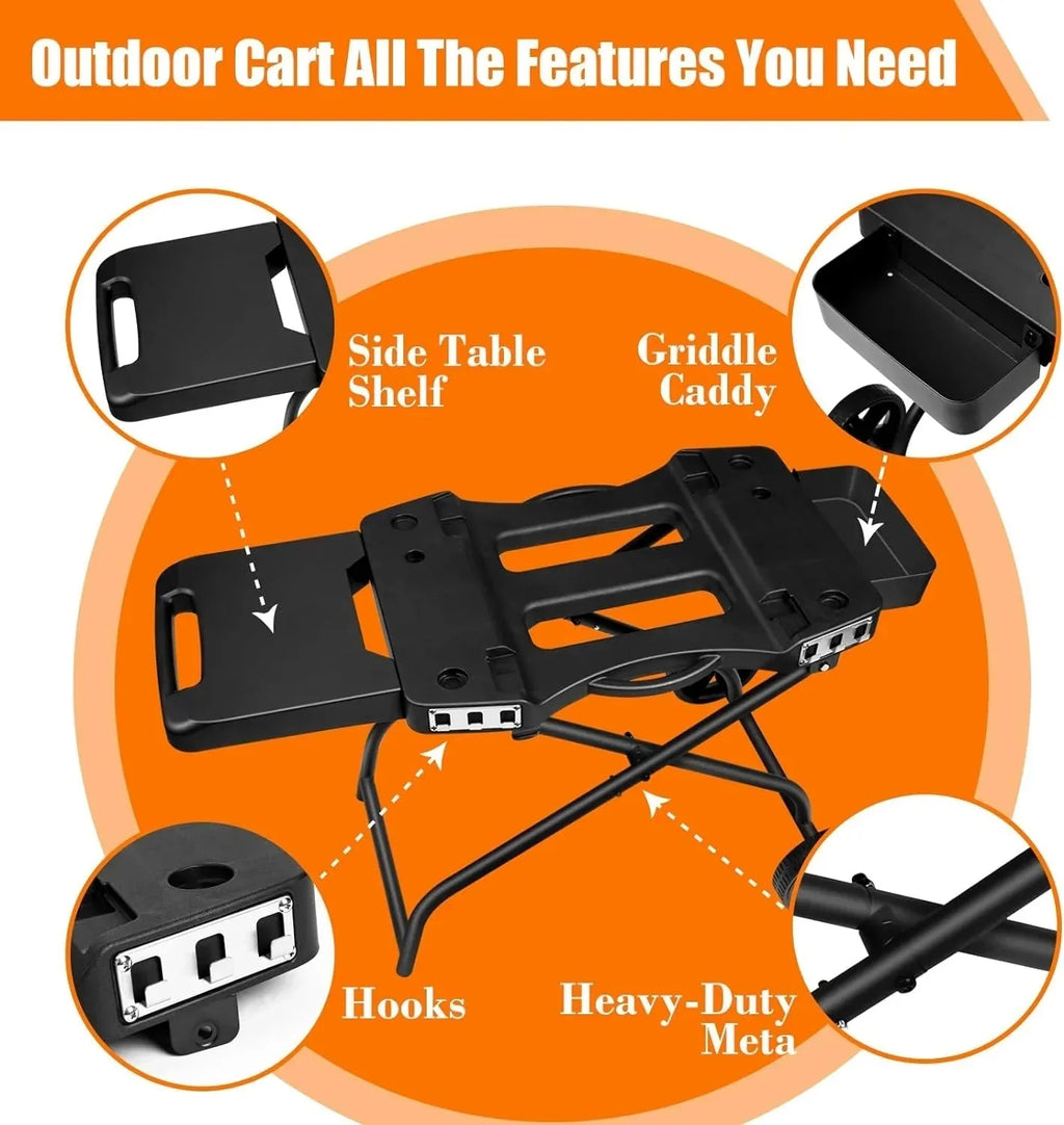 Collapsible Grill Stand for Ninja Woodfire Grill, Traeger, Pit Boss, and 22" Blackstone Griddle - image 5