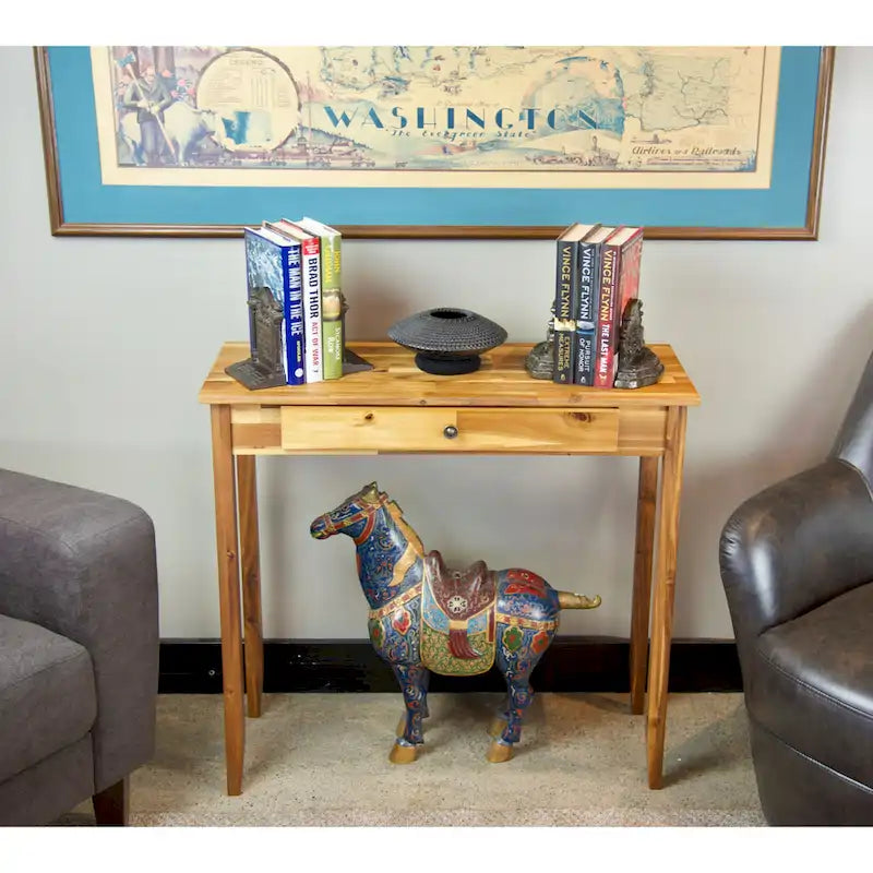 Porch & Den Holly Hill Solid Acacia Console Table with 1 Drawer - image 26