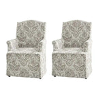 Set of 2 Alethea Upholstered Dining Chairs with Slipcovers and Solid Wood Legs by HULALA HOME - image 9