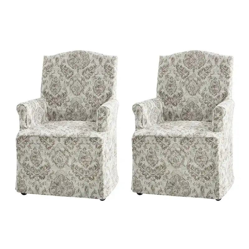 Set of 2 Alethea Upholstered Dining Chairs with Slipcovers and Solid Wood Legs by HULALA HOME - image 9