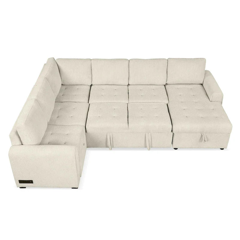 Roomfitters U-Shaped Sectional Sofa with Pull-Out Bed, Storage Chaise Lounge, and Integrated Charging Ports for Living Room - image 34