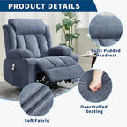 Recliner Chair, Rocking Chairs with Massage and Heat, Side Pockets and Cup Holder - image 18