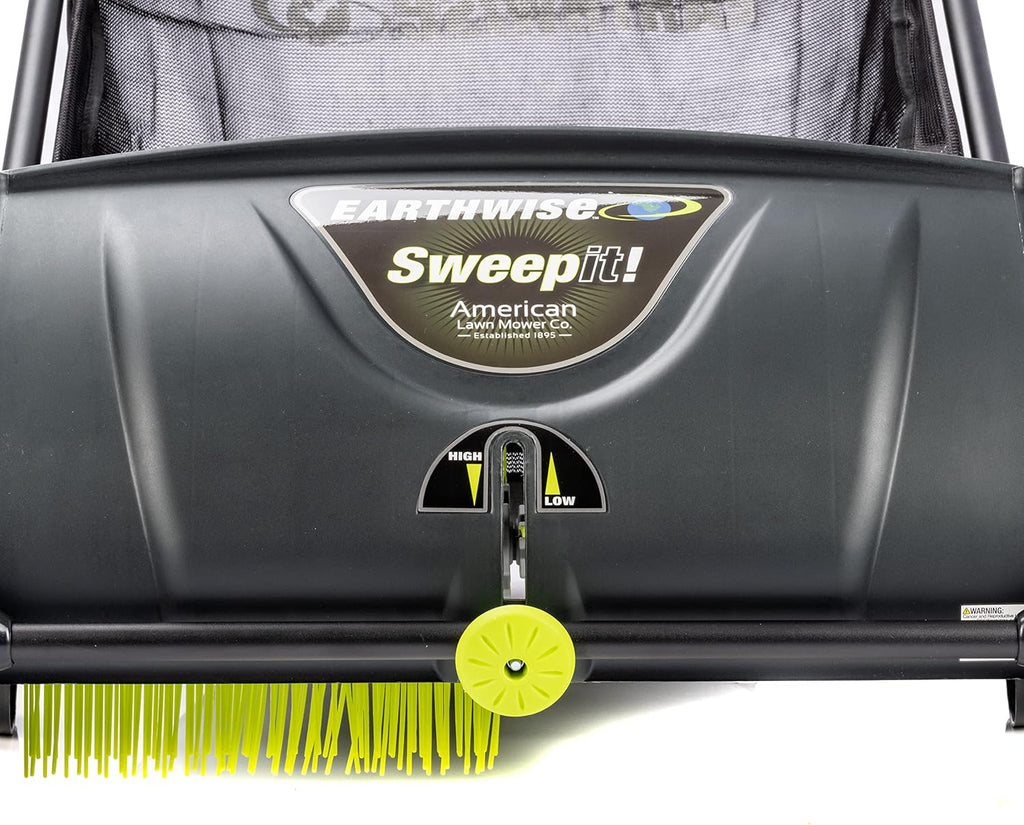 21-Inch Width Leaf & Grass Push Lawn Sweeper, Black - image 11